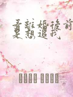 看离婚后前夫总是想追我