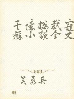 千亿总裁宠妻上瘾小说全文