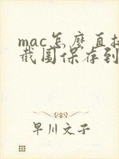 mac怎么直接截图保存到照片