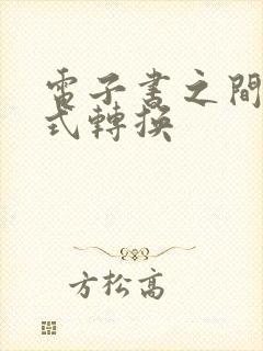 电子书之间的格式转换