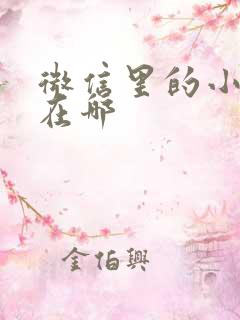 微信里的小程序在哪