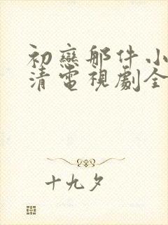 初恋那件小事高清电视剧全集免费观看