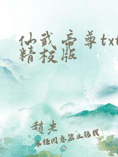 仙武帝尊txt精校版