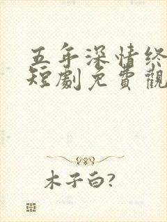 五年深情终成空短剧免费观看