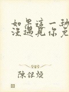 如果这一秒,我没遇见你免费阅读