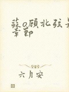 苏o顾北弦最新章节