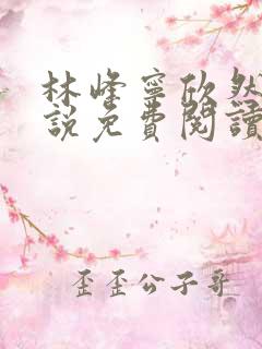 林峰宁欣然的小说免费阅读正版