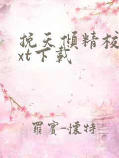 挽天倾精校版txt下载