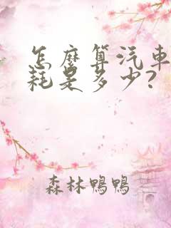 怎么算汽车的油耗是多少?