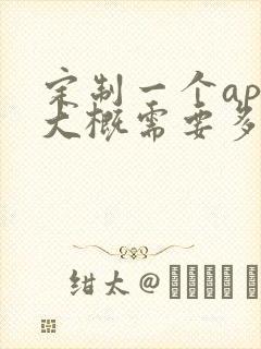 定制一个app大概需要多少钱