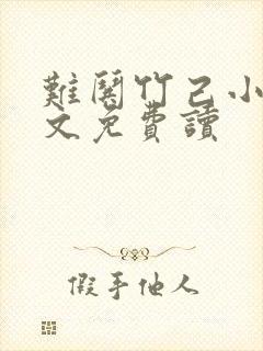 难哄竹己小说全文免费读