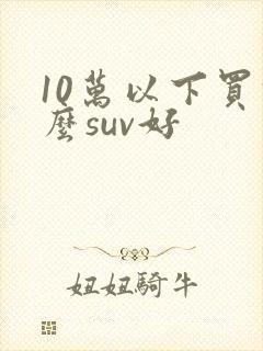 10万以下买什么suv好