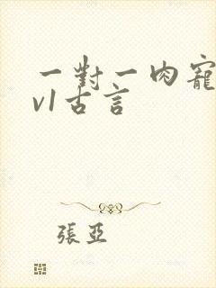 一对一肉宠文1v1古言