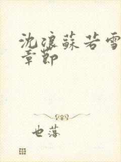 沈浪苏若雪最新章节