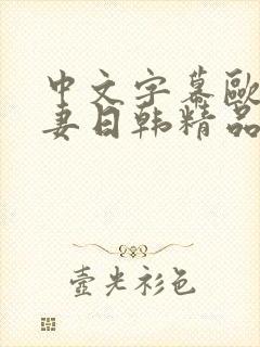 中文字幕欧美人妻日韩精品