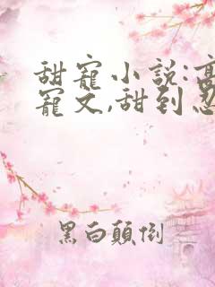 甜宠小说:高甜宠文,甜到忍不住想看