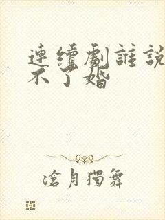连续剧谁说我结不了婚