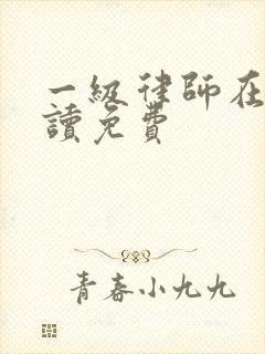 一级律师在线阅读免费