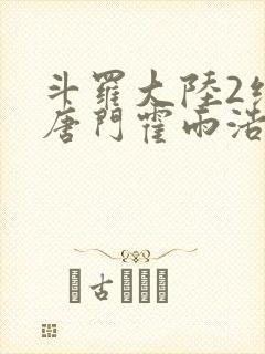斗罗大陆2绝世唐门霍雨浩和王冬