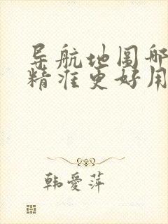 导航地图哪个更精准更好用