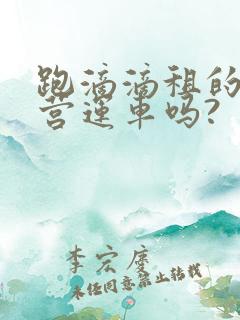 跑滴滴租的车是营运车吗?