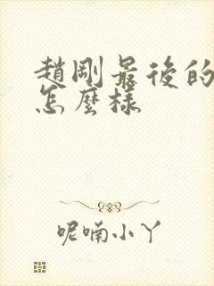 赵刚最后的结局怎么样