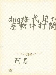 dng格式用什么软件打开