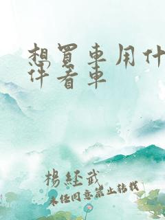 想买车用什么软件看车