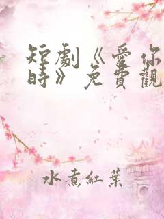 短剧《爱你不逢时》免费观看