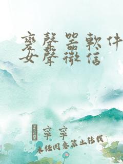 变声器软件男变女声微信