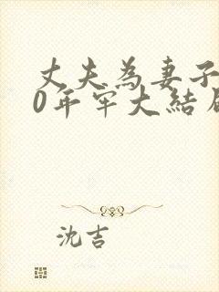 丈夫为妻子坐30年牢大结局