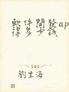 软件开发app得多少钱