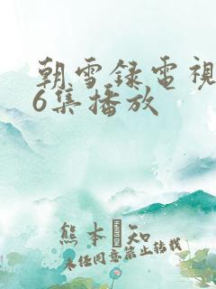 朝雪录电视剧36集播放