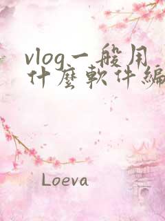 vlog一般用什么软件编辑视频