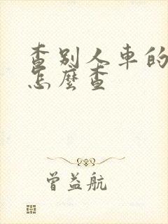 查别人车的违章怎么查