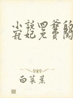 小说四爷的心尖宠妃免费阅读全文作者