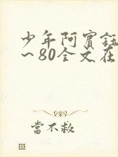 少年阿宾钰慧1～80全文在线阅读