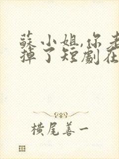 苏小姐,你老公掉了短剧在线