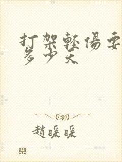 打架轻伤要拘留多少天