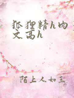 狐狸精h肉多荤文高h