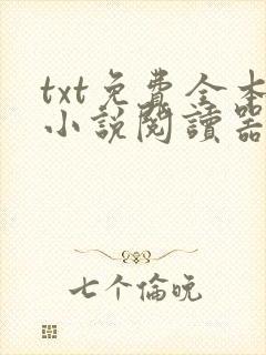txt免费全本小说阅读器下