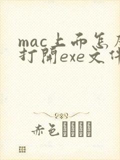 mac上面怎么打开exe文件