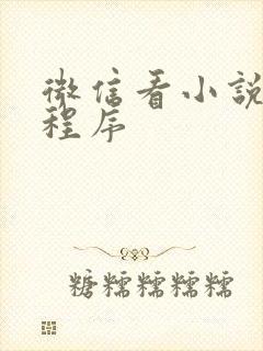 微信看小说的小程序