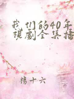 我们的40年电视剧全集播放免费