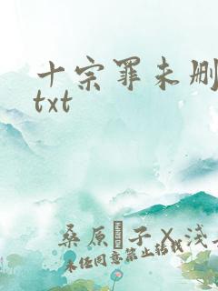 十宗罪未删减版txt