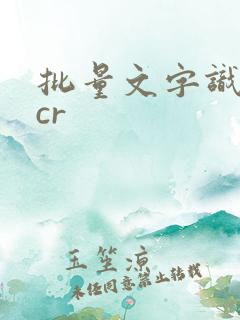 批量文字识别ocr