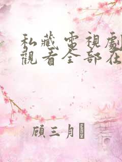 私藏电视剧免费观看全部在线播放