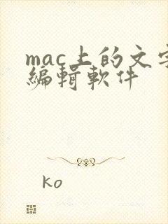 mac上的文字编辑软件