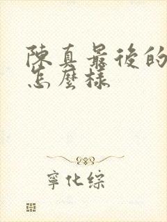 陈真最后的结局怎么样