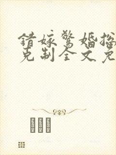 错嫁惊婚总裁请克制全文免费阅读